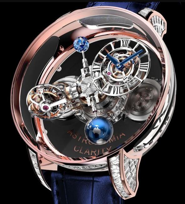 Review Jacob & Co ASTRONOMIA CLARITY ROSE GOLD BAGUETTE AT820.40.BD.SB.A Replica watch